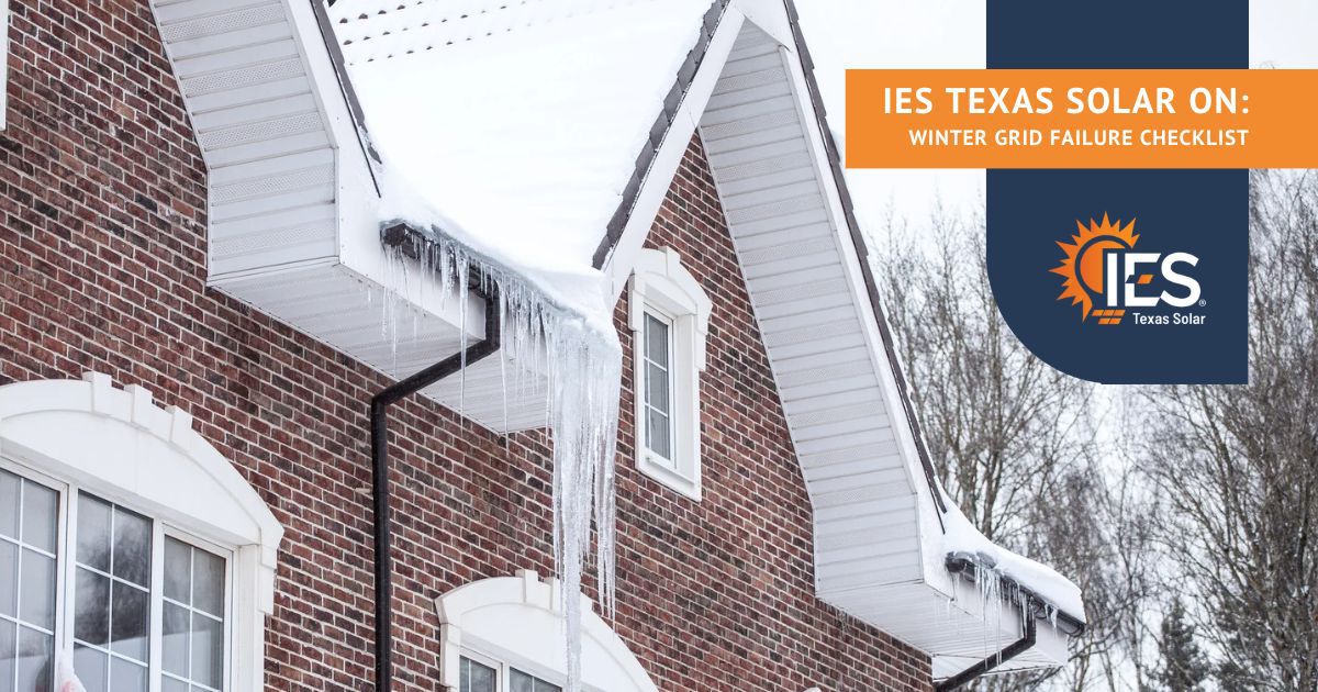 IES Texas solar article discusses how to prepare for a Winter Grid Failure